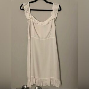 Aritzia Sunday Best White Mini Dress (Size M)
